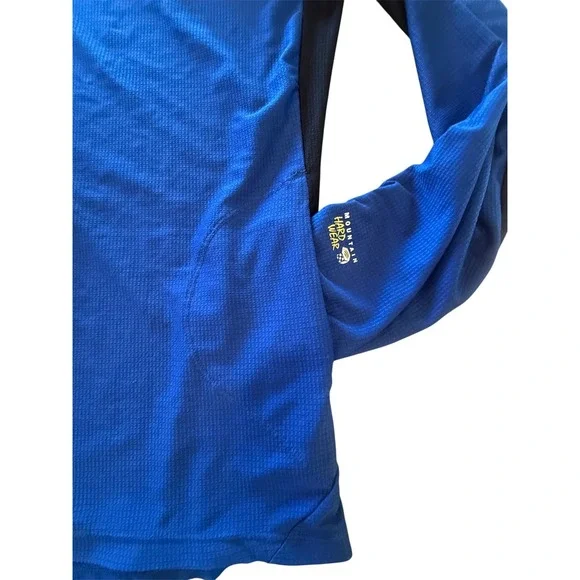 Mountain Hardwear Men's Blue & Black  1/2 Zip Sweatshirt Long Sleeve Size L - Picture 4 of 7